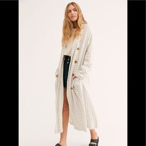 Free People Sweet Melody Duster Trench Jacket XS